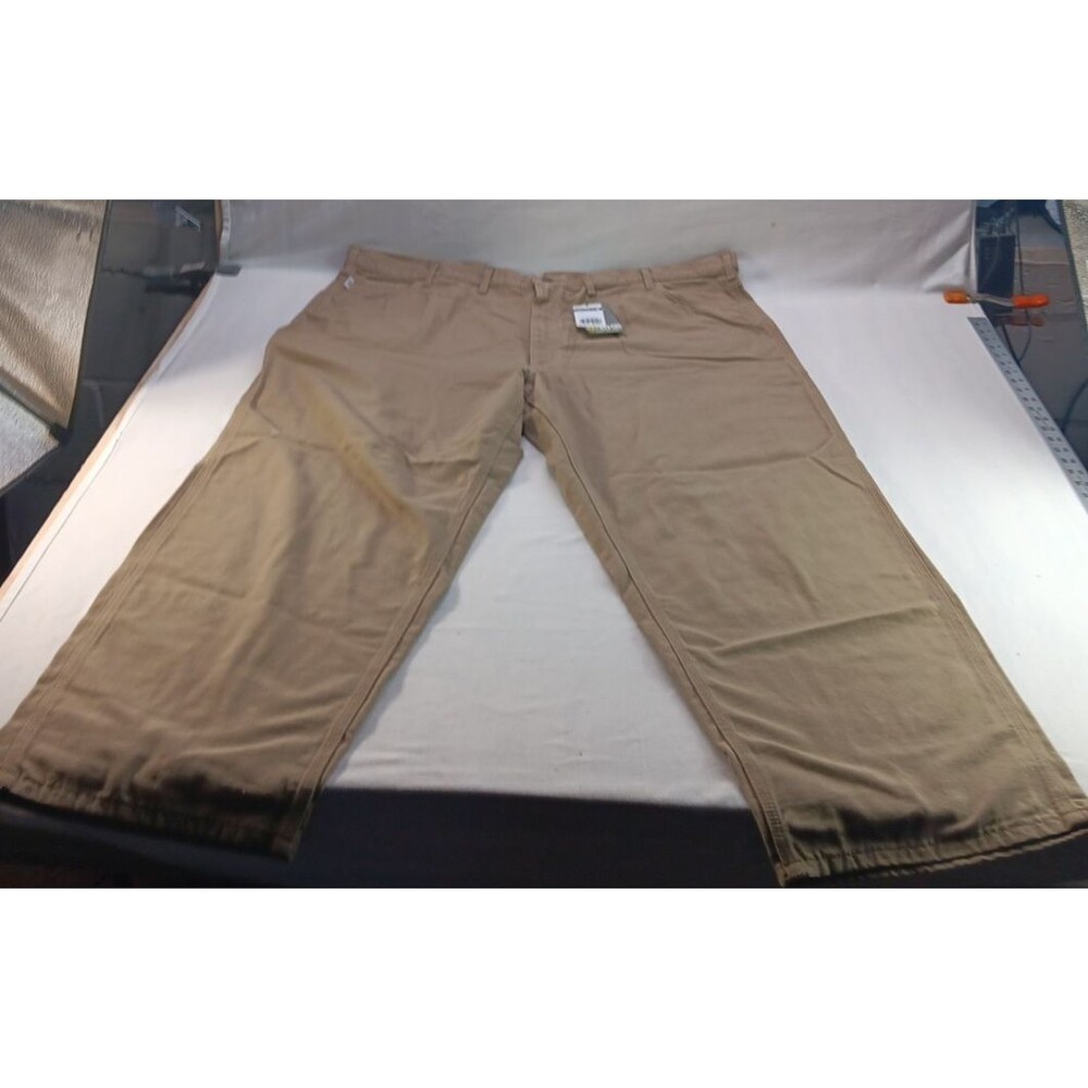 Carhartt FR Pants Men 52x30 CAT2 Flame Resistant Washed Duck Work Dungaree Khaki